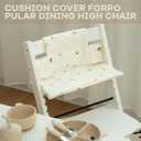 Baby Cushion Set Soft and Comfort High Chair Cushion for Infant, Toddler High Chair Accessories Easy to Clean and Install, Lemon White