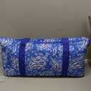 American Mahjong Set, 166 White Tiles with 4 Colors Acrylic Racks, Pushers, Flower Carrying Bag, Portable Travel Set