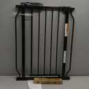 Fairy Baby Narrow Baby Gate for Doorways Stairs, 24-29 inch Wide Pressure Mounted Walk Through Metal Auto Close Safety Child Gates for Kids or Pets, Black