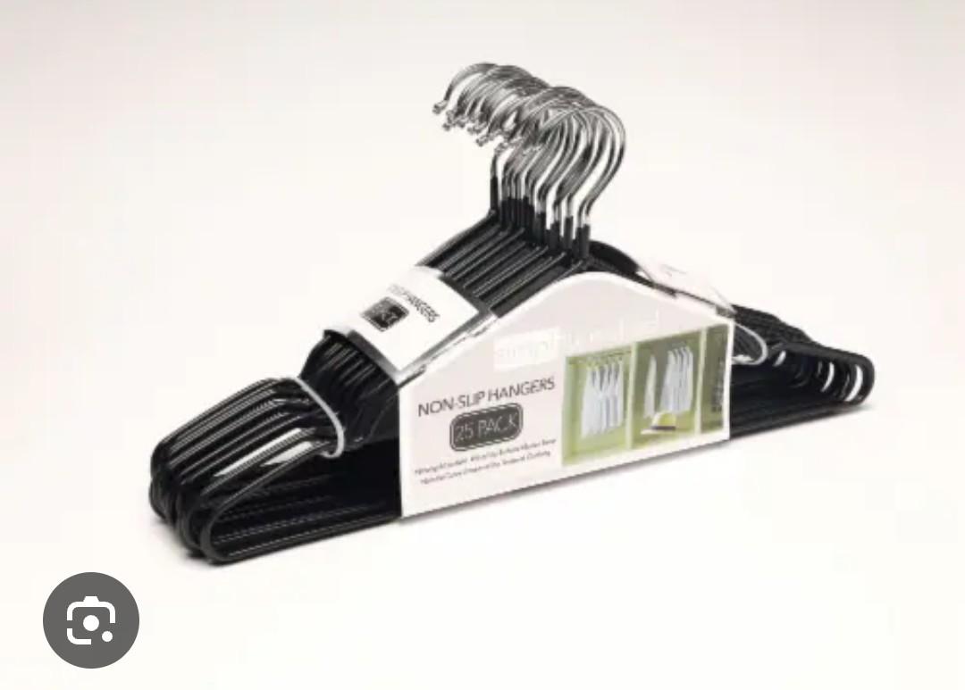 Simpli Furnished® Black Non-Slip Hangers 50 Pack