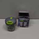 Ourokhome Manual Food Processor Vegetable Chopper, Portable Hand Pull String Garlic Mincer Onion Cutter for Veggies, Ginger, Fruits, Nuts, Herbs, etc., 900ml, Grey (Gray)