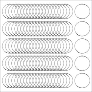 100 Pack Clip Strip 1.5" Loose Leaf Binder Rings,1.5 Inch Nickel-Plated Steel Book Snap Rings, Key Rings, Book Binding, Hang Signs, Sample Books, Catalogs, Instruction Booklets & More in Retail Stores