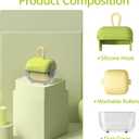 Reusable Lint Roller Washable Mini Sticky Roller Portable Remover for Clothes, Sofa, Car & Travel Pet Hair Removal Tool (Green 6Pack)