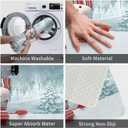 Jbofyee Cute Winter Snowman Bath Mat 24x16 Inch Non-Slip Soft Microfiber Bathroom Rugs Washable Bathmat, Carpet Rug Entryway Christmas Greeting Decor for Tub Shower Room Floor