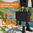 35" L Extra Long Wagons Carts Foldable, 360LBS Heavy Duty Collapsible Wagon with Wheels, Folding Wagon Portable Utility Cart for Groceries, Shopping, Camping, Sports