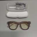 Madison Avenue Blue Light Blocking Glasses Oversized Fashion Blue Light Glasses for Women Anti Eyestrain & UV Protection Computer Eyeglasses (Milk Grey Brown)