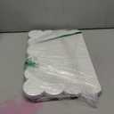 Scalloped Felt Bulletin Board 24 x 18 Inches Foldable Camel Pin Cork Board Alternative for Wall, 2' x 1.5' Trifold Picture Vision Self Adhesive Bulletin Decorative (Beige)