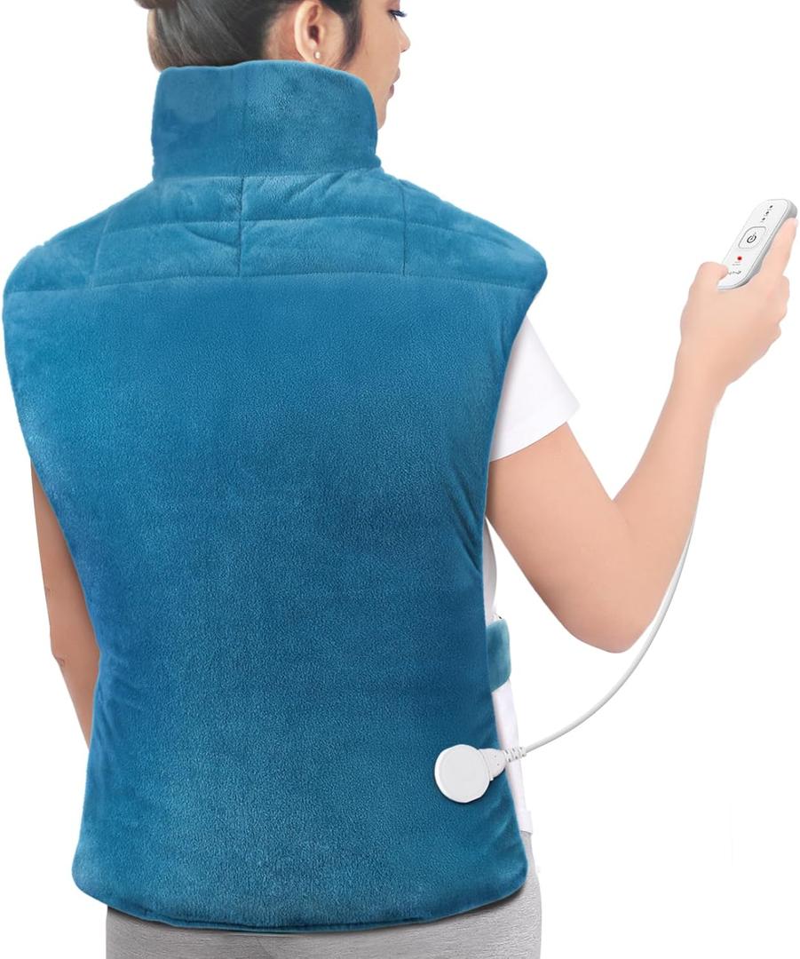 Comfytemp Weighted Electric Heating Pad for Neck Shoulders Back,Large Pad with Auto Shut Off, Gift Idea for Women Men Parents, 22 x 33 Inch