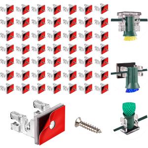 50PCS Christmas Light Clips, Christmas Light Clips for Outside, Light Clips for Outside String Lights, Double Fixing Clips for C9 C7 Sockets and Other Christmas Decorative Light Strings