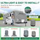 Umbrauto RV Cover 27-30ft: 7 Layers Travel Trailer Cover, Waterproof Camper Cover, Toy Hauler Cover with Tongue Jack Cover, Extra Windproof Ropes, Gutter Covers