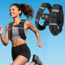 Zikopomi Weighted Vest Woman Man, 6lb Weight Vest with Reflective Stripes for Workout, Strength Training, Running, Fitness, Muscle Building, Weight Loss, Rucking Vest (Black)