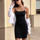 MANGOPOP Women's Lace Mini Dress Sexy Backless Cami Bodycon Dresses Adjustable Spaghetti Strap Summer Going Out Trendy 2025 (Black)