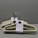 Amazon Basics Slim, Velvet, Non-Slip Suit Clothes Hangers, Ivory/Beige- Pack of 30