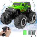 STEMTRON Amphibious Remote Control Car Toys for Boys 2.4GHz 1:16 All Terrain Off-Road RC Car Waterproof RC Monster Truck Kids Pool Toys Remote Control Boat Gifts for Kids Boys
