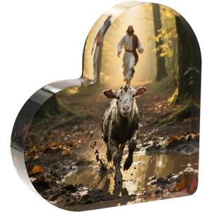 Jesus & Lamb Christian Decor  Gifts for Catholic Women, Moms, Sisters & Friends  Birthday, Easter & Christmas (3.9'')