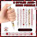 36 Set Red Ribbon Week Say No to Drugs Awareness Little Boo Notepad 0.7mm Mechanical Pencils Drug Free Event Business Charity Party Favor Anti-drug Supplies for Teen School Student