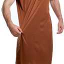 Halloween Men's Costume Adult Caveman Outfit, Orange & Brown for Cosplay & Family Parties (XL)