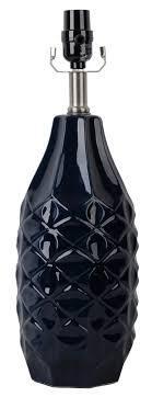 HD Designs® Large Ceramic Table Lamp Base - Dark Blue