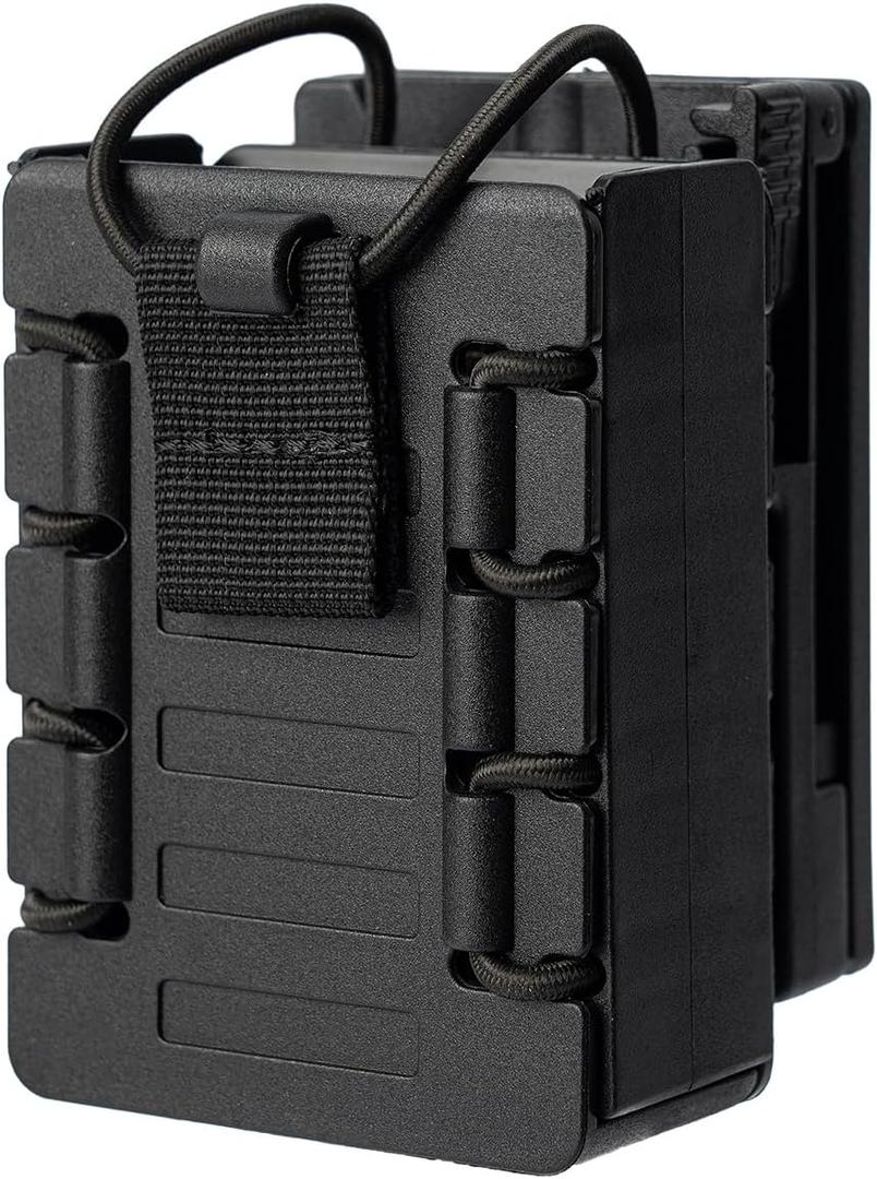 TACNEX Compact Radio Holster Polymer Walkie-Talkie Case w/Duty Belt Clip Two Ways Radio Pouch Interphone Carrier Tactical Sheath Carry Bag for Police Law Enforcement Security Firefighter Rescue