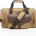 22L Lightweight Travel Duffle Bag - Approved Under Seat Carry-On, Multi-Pocket Weekender Gym Bag with Adjustable Straps, Unisex Overnight Bag for Men & Women (Khaki)