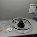 20" Black Ceiling Fan with Light and Remote - Smart 360° Rotating Ceiling Fan, Adjustable 3000-6500K Color Temperature, 6 Speed Settings 