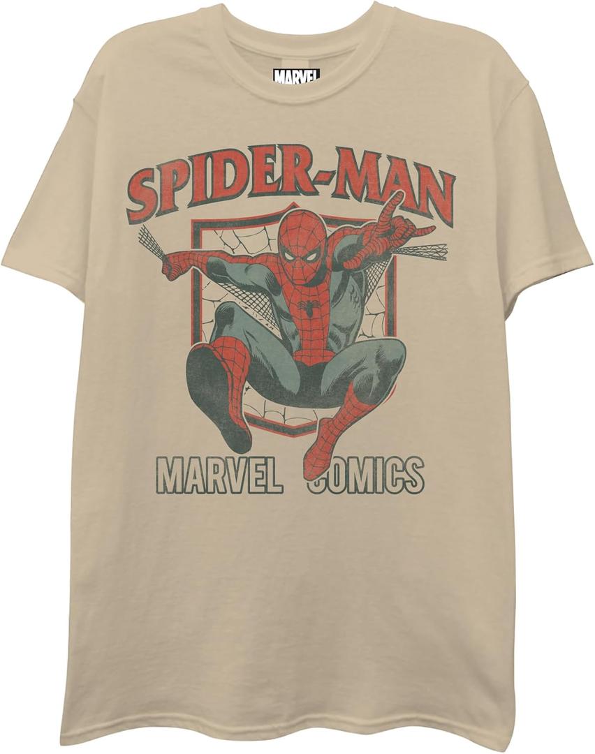 Marvel Men's Marvel Comics Spider-man Swinging Short Sleeve T-Shirt (XL)