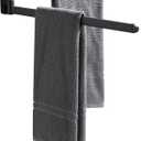 BGL Swivel Towel Rack Black Swivel Towel bar Movable Double Towel Rails Black for Bathroom