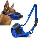 Dog Muzzle, Soft No Barking Bite Mesh Muzzles for Large Sized Dogs Anti Chewing, Breathable Muzzle for German Shepherd Labrador/Golden Retriever, etc, Suit for Grooming Vet Allows Panting Drinking (XL(Circumference:7.8''-11''in))