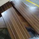 Tribesigns 55.12-Inch Bar Table, Modern Counter Height Pub Table with a Faux Marble Tabletop, Rectangular Home Coffee Bar Unit for Kitchen, Dining Room, Living Room, Balcony, Basement, Walnut & White