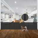 Reinforced 42" Tall x 195" Extra Long Baby Gates for Large Openings, Tall Retractable Baby Gates Extra Wide Dog Gate with Support Rods - Prevent Crawling Under, Indoor/Outdoor Retractable Fence, Black