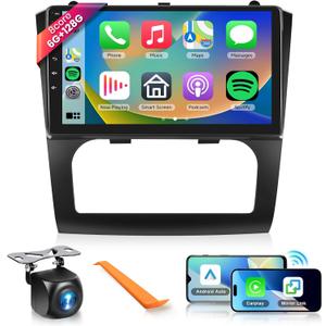 8 CORE 6G+128G Car Radio Stereo for Nissan Altima 2008-2012(Auto A/C) with Wireless CarPlay/Android Auto,9" IPS Android 13 Touch Screen Car Audio,GPS,BT5.0,DSP,WiFi,SWC,AHD Backup Camera