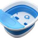 Pursonic Collapsible Wireless Footbath Spa Massager | Portable Acupressure Massage with Adjustable Heat Settings | Compact for Travel and Home Use