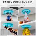 Banyaa Jar Opener Bottle Opener for Seniors with Arthritis - Under Cabinet Jar Opener for Weak Hands, Rotary Lid Opener, Easy Twist-Off Lids for Jars & Bottles, Original Kitchen Gadgets (Cyan)