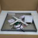 Modern Chandelier,6 Ring Led Foyer Chandeliers,Larger High Ceiling Chandelier for Living Room,Gold Rectangle Chandelier for Entryway Staircase LED Dimming 2700k-6000k