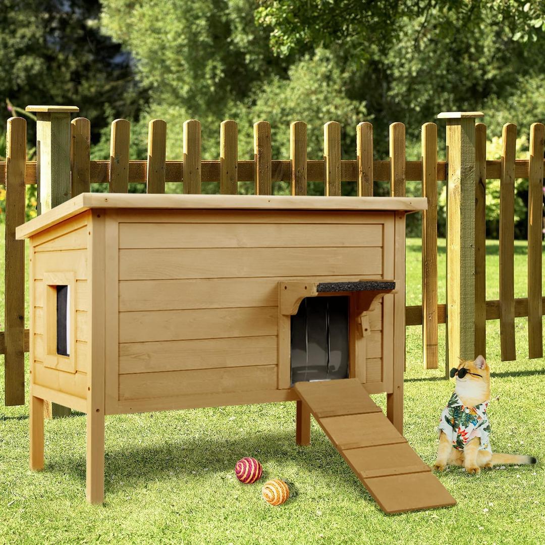 Ivy&Lane Outdoor-Cat-House Insulated-Feral-Cat-Shelter