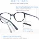 MODFANS Women Reading Glasses 4Pack Large Round Frame Readers Spring Hinges with 4 Pouch