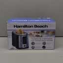 Hamilton Beach 2 Slice Extra Wide Slot Toaster with Bagel & Defrost Settings, Shade Selector, Toast Boost, Auto Shutoff, Black & Stainless Steel (22633)