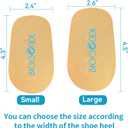 3 x BIGGCOOL Heel Cushions for Heel Pain, Heel Inserts for Shock Absorption, Heel Lifts for Achilles Tendonitis and Bone Spur, Foot Pain Relief for Women & Men - 1 Pair (Beige, Large)