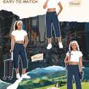 Women's Cargo Capris Lightweight Quick Dry Hiking Pants Water Resistant Summer Travel Pants with 6 Pockets 2026, Large