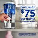 PUR 30-Cup Countertop Water Filter Dispenser, 1 Genuine PUR Filter, 2-in-1 Powerful Filtration, Lasts 2 Months or 40 Gallons, Dishwasher Safe, White/Blue (DS1800Z)