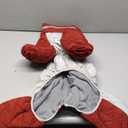 AOFITEE Fullbody Dog Coat Warm Fleece Dog Jacket, Windproof Dogs Winter Coat with Harness Built in, Reflective Turtleneck Dogs Snowsuit Puffer Jacket, Four Legged Pet Snow Suit, Christmas Red XL (Burgundy)