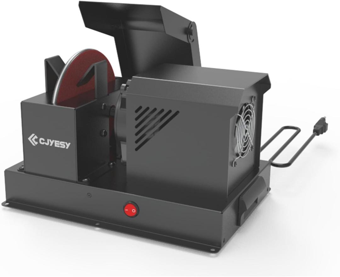 Lawn Mower Blade Sharpener, 1HP 700W Lawnmower Blade Grinder with 5-inch Ceramic Grinding Wheel, Powerful Bench Mower Sharpening Machine for High/Low Lift Blades, Gator Blades, Flat Blades
