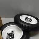 (2-Pack) Fits 4.80/4.00-8, 3.50/2.50-8, 4.00-6, 4.00-8 Wheelbarrow Wheels,14.5" Wheelbarrow Flat Free Tire, with 3/4" & 5/8" Bearing,3" Hub for Garden Cart Trolley Wagon Lawn Mower