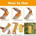 Sancodee 3 Pack Upgraded Wasp Trap Outdoor Hanging, Carpenter Bee and Hornet Catcher, Reusable Yellow Jacket Trap with Bait Reservoir, Bee Killer and Wasp Catcher for Outside (Orange)