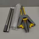 Sponge Mop,Masthome Roller Sponge Mop,Easy Self Squeeze Mop and Stainless Steel Handle,PVA Mops with 3 Absorbent Mop Refills for Home Use Tile Floor Bathroom Cleaning (Yellow-grey)