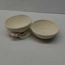 Dimpola Banneton Bread Proofing Basket - 9 inch Banneton Basket Set of 2 Sourdough Proofing Basket Round Proofing Bowls Handmade Rattan Baskets and Liners