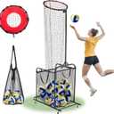 VEVOR Volleyball Training Net System,8 * 11/12 * 11ft/Pitching Practice/Spiking Practice/14 Net,Portable Net Station, Easy Setup Indoor Outdoor Target Net for Serving Spiking Setting