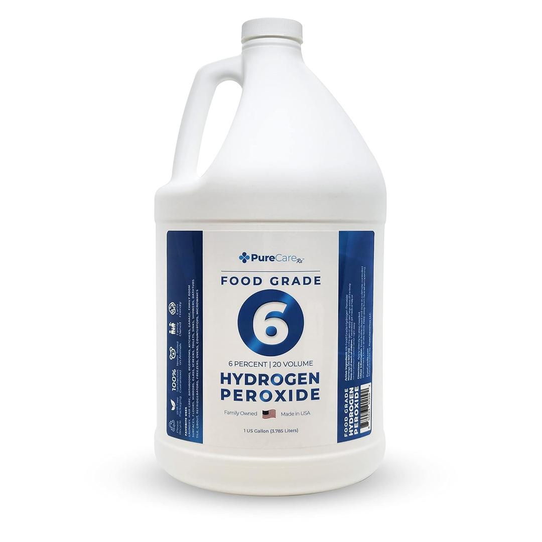 PureCareRx | Hydrogen Peroxide 6 Percent | 20 Volume Developer | Hydrogen Peroxide Gallon | 6% Hydrogen Peroxide | 20 Volume Hydrogen Peroxide | 1 Gallon