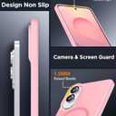 2 x SPIDERCASE Magnetic for Samsung Galaxy S25 Edge Case, [10 FT Military Grade Drop Protection] Heavy Duty Shockproof Phone Case for Galaxy S25 Edge 5G, Pink