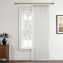 100 Inch Extra Wide Pinch Pleated Linen Curtains 84 Inch Length for Living Room Bedroom Natural Cream Beige Privacy Drapes Light Filtering for Patio Sliding Door 84 Inches Long Hooks Clips Rings